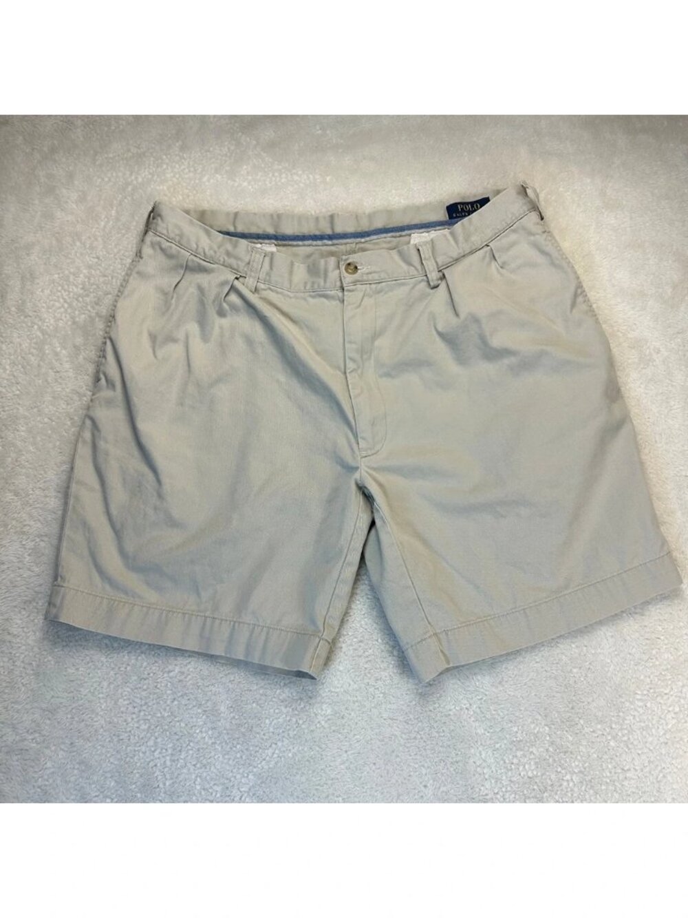 Polo Ralph Lauren Shorts Men’s 36 Classic Fit Pleated 9"‎ Chino Cotton “Read”